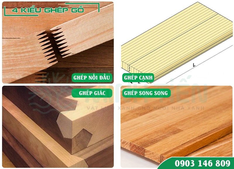 4 kiểu ghép gỗ thông dụng